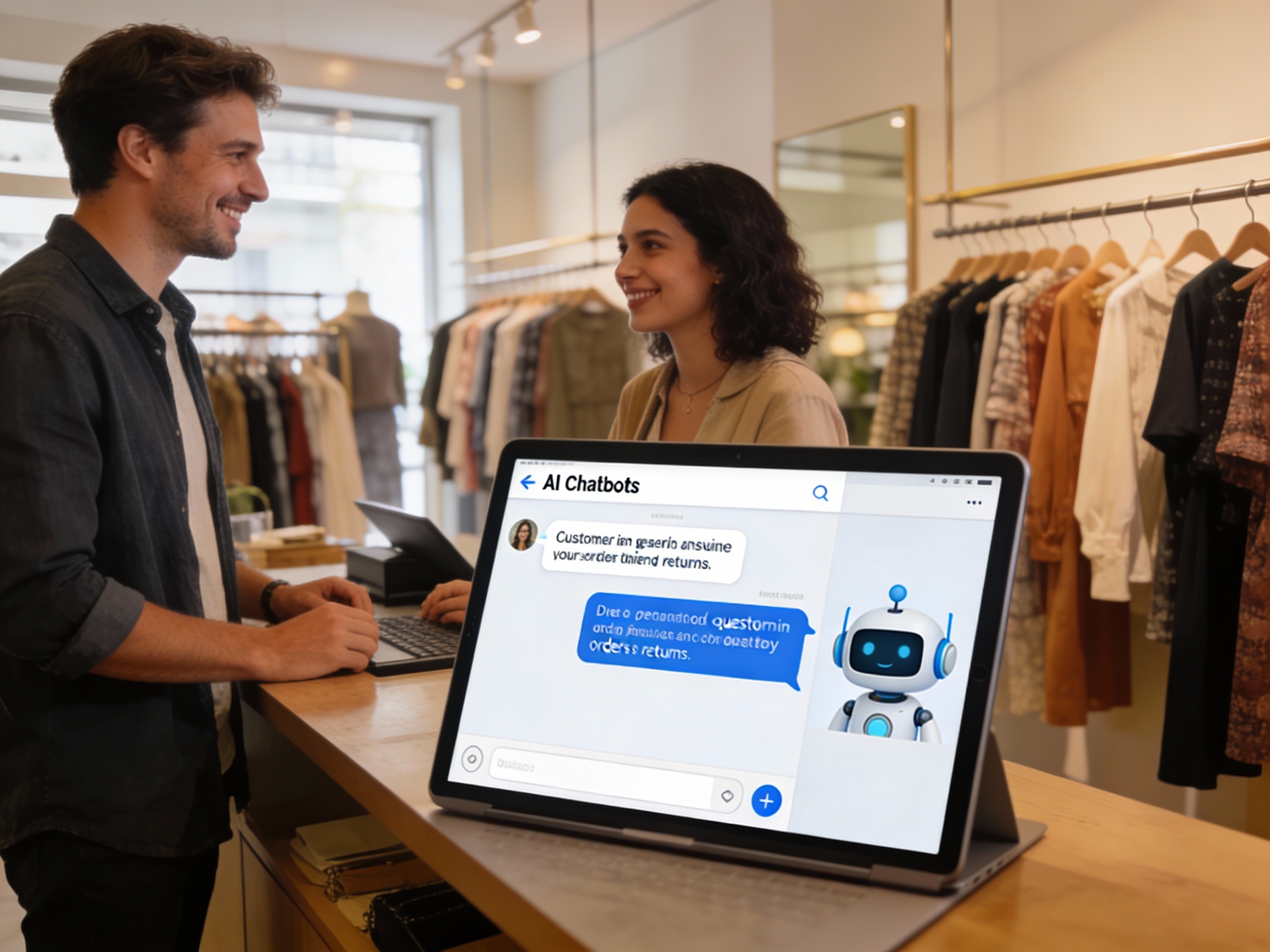 Boutique store with AI chatbot interface